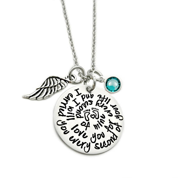Miscarriage Necklace with Charm - I carried you every second of your life.