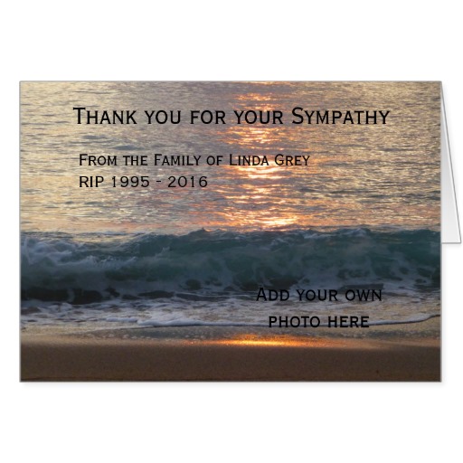 thank you for your condolences cards