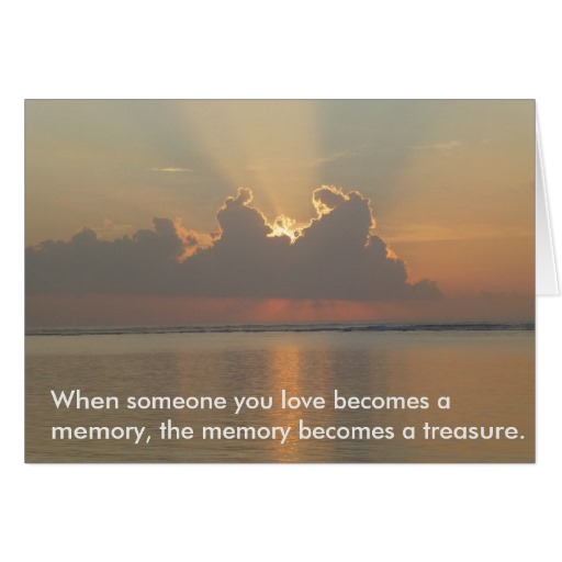 Bereavement Card with Quote.  Sunrise Scene