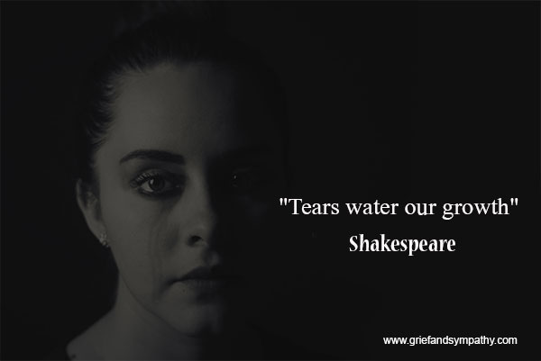 Shakespeare quote - Tears water our growth
