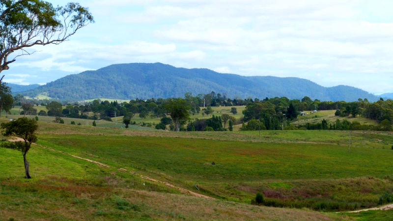 Green landscape of the Bega Valley NSW, Australia.