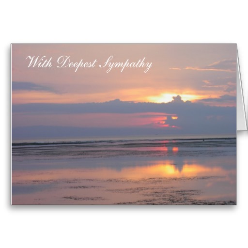 With Deepest Sympathy Card with Pink Sunrise