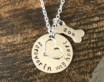 End Dog Memorial Necklace With Charms