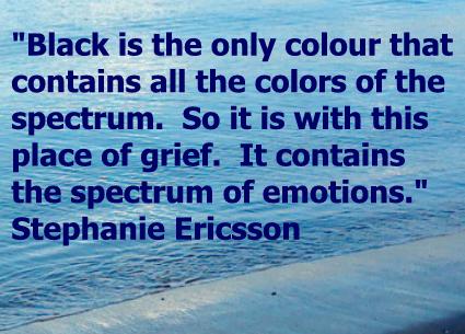 Stephanie Ericsson grief quote sea background