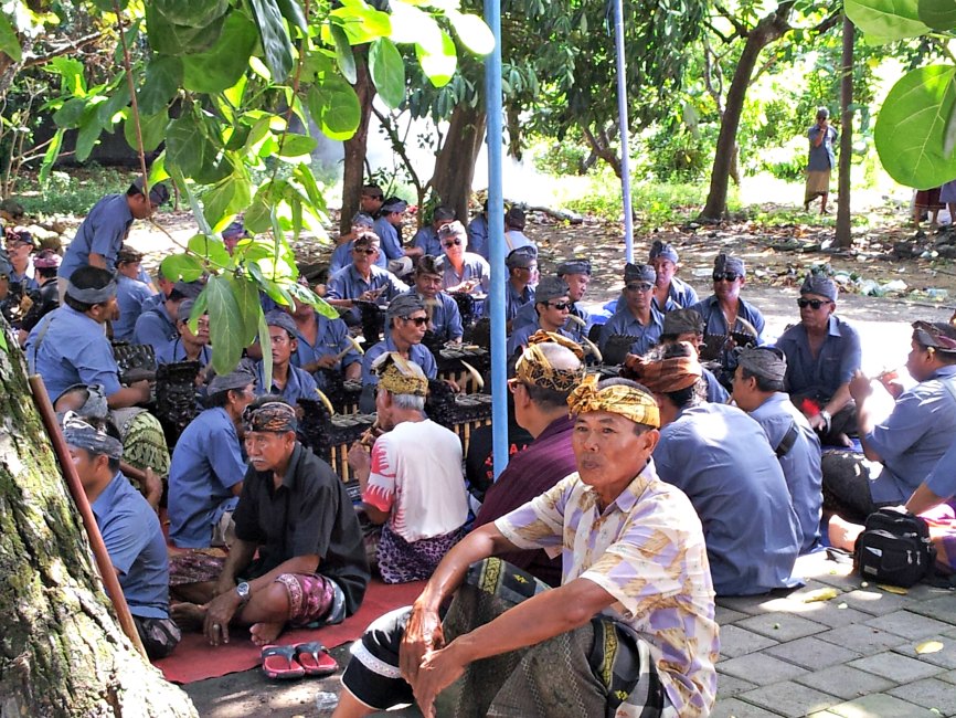 Balinese gamelan musicians