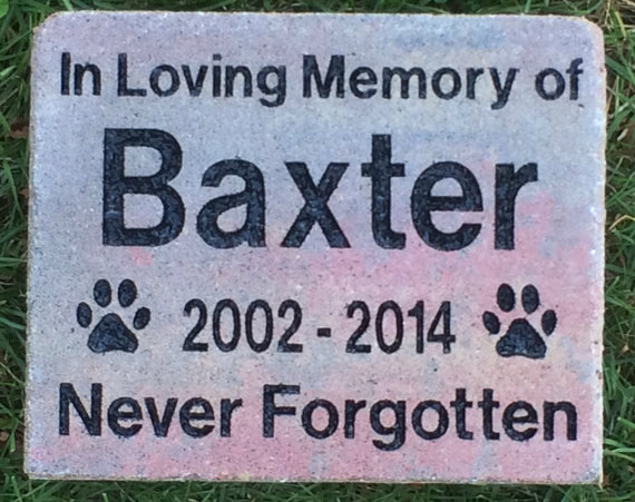 Pet Marker Memorial Grave Stone with Engraved Text