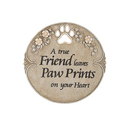 Paw Prints on Your Heart Pet Memorial Stepping Stone