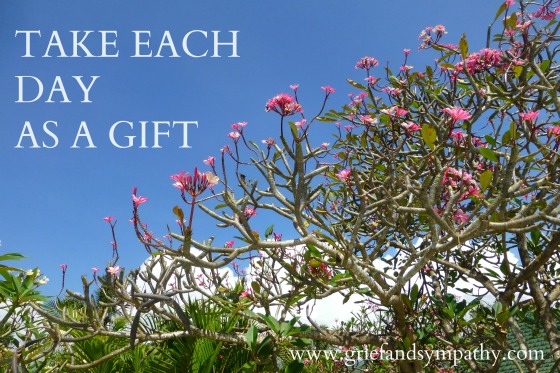 Take each day as a gift - Sky with Frangipani Trees