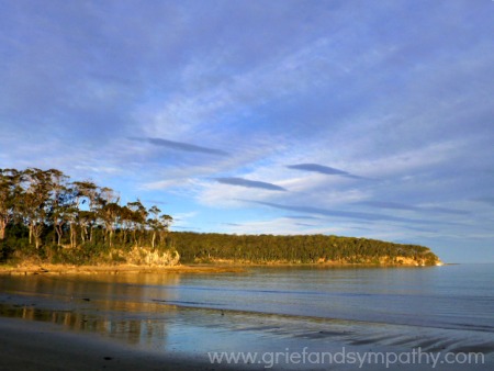 The ocean in morning light