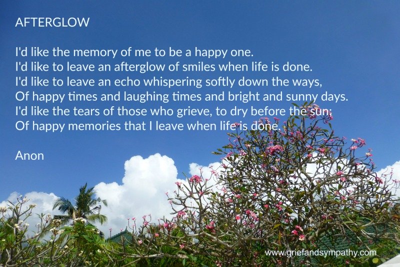 Afterglow Poem for a Funeral