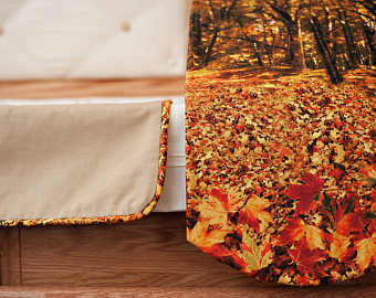 Casket Adornment Set Autumn Leaves Fabric Accessory