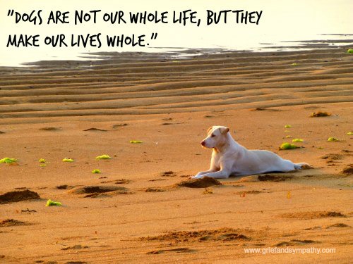 Dog Greeting Card - Dogs are not our whole lives but they make our lives whole