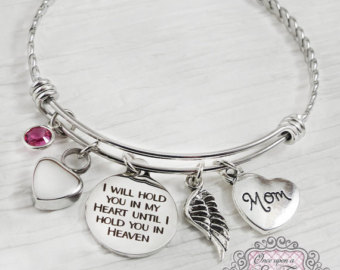 engraved memorial charm bracelet