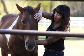 Joanne Cacciatore with her horse