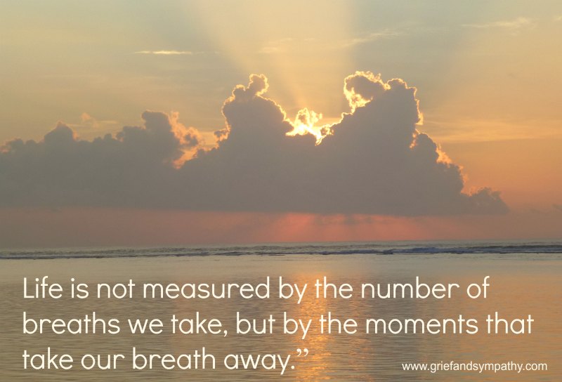 Grief Quote - Life is not measured by the number of breaths we take