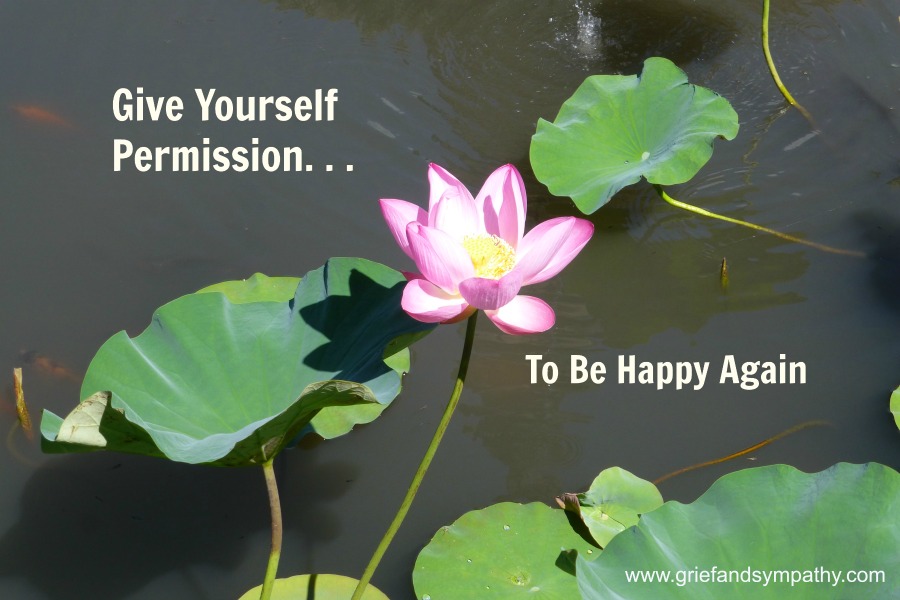 Waterlily on Pond.  Give Yourself Permission to be Happy