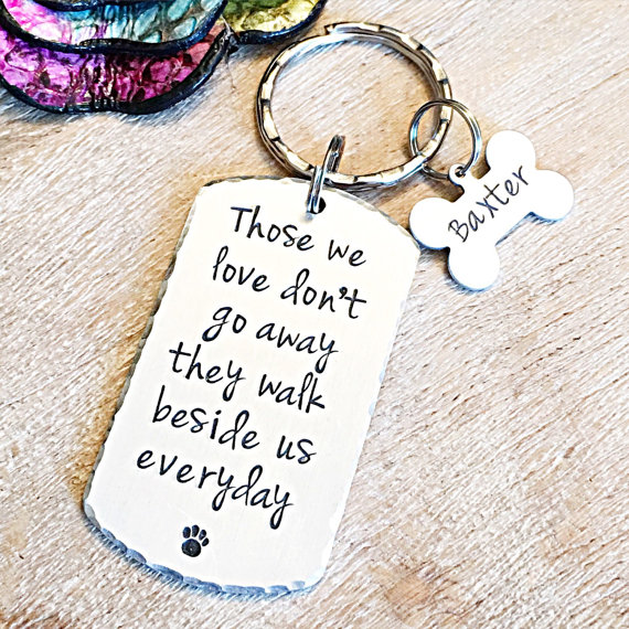 Pet Loss Keychain with Bone