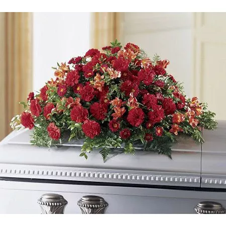 Deep Red Funeral Flowers for Men