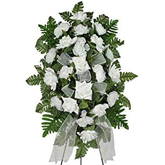 Silk Funeral Flowers - White