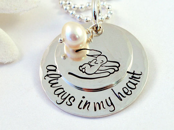 Silver Memorial Necklace for Loss of a Baby