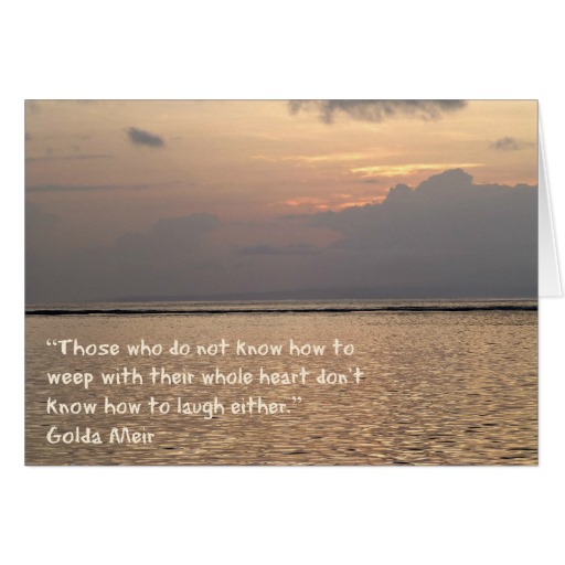 Sympathy Card with Golda Meir Quote