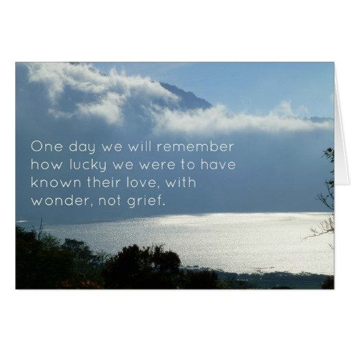 Sympathy Card with Inspirational Text View of Lake