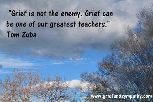 Grief is not the enemy. Grief can be one of our greatest teachers.
- Tom Zuba