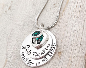 Baby Memorial Charm Necklace Sympathy Gift