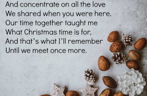 Christmas Memorial Poem