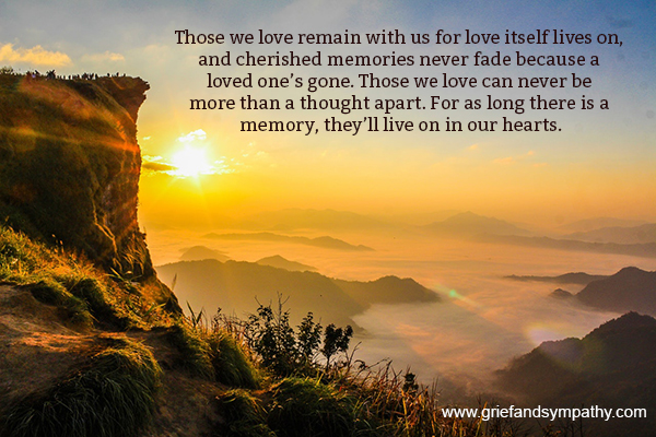 Those we love remain with us - quote