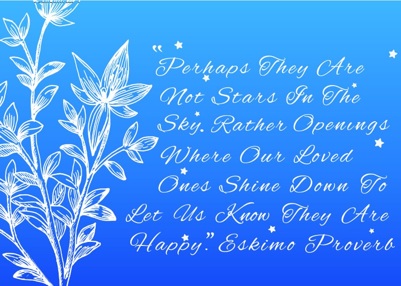 Perhaps they are not stars in the sky - sympathy card