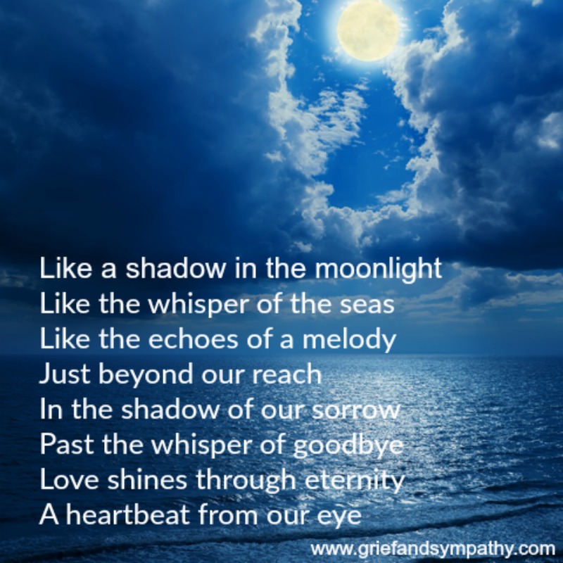 Short Funeral Poem - Like a shadow in the Moonlight