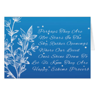 Perhaps they are not stars - Eskimo poem - greeting card