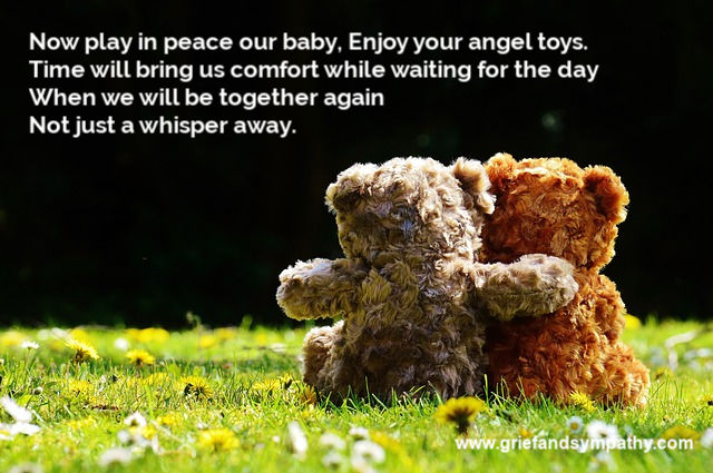 poem for loss of a child with Teddy photo